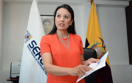 Silvana Vallejo, directora general del Servicio Nacional de Contratación Pública (Sercop).