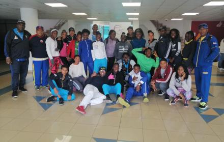 Delegación de atletismo del Guayas. 