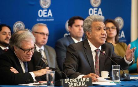 Lenín Moreno se refirió al deceso del exmandatario peruano desde Washington, donde participaba en una sesión en la OEA.