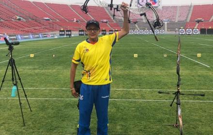 Mateo Oleas, uno de los deportistas ecuatorianos que destaca en el tiro con arco. 