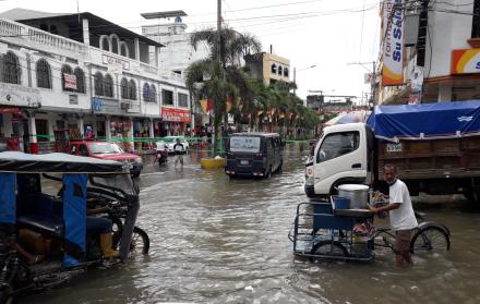 Guayas. El sector La Bocana, en Salitre, sufrió los estragos de las lluvias caídas en los últimos días.