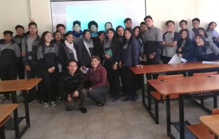 Los cursantes son alumnos de la Unidad Educativa Herlinda Toral.