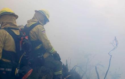 Guardaparques de Pichincha y de las provincias aledañas, junto a personal de las Fuerzas Armadas y el Cuerpo de Bomeros de Quito trabajaron para intentar controlar el flagelo.