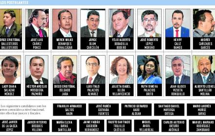 Veintinueve candidatos buscan la Fiscalía General