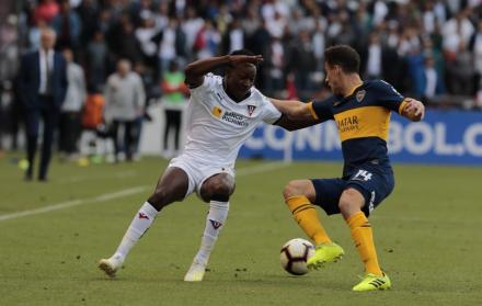 Encuentro entre Liga de Quito y Boca Juniors en Casa Blanca.