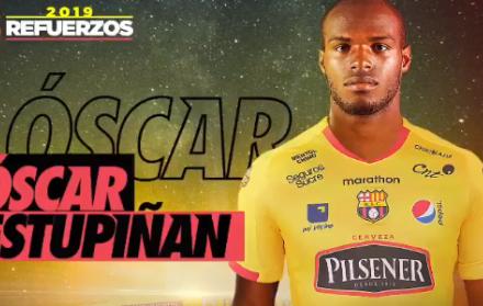 Estupiñán se suma a los extranjeros Damián Frascarelli, Robert Herrera (ambos uruguayos) y a Sebastián Pérez (colombiano).