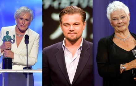 Glenn Close, Leonardo DiCaprio y Judi Dench son tres de los intérpretes que conforman la lista.