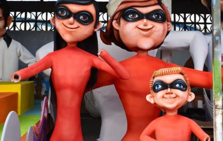 Para el evento se ha retratado a personajes de varias películas, como Los Increíbles.