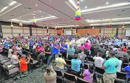 Encuentro. Hubo eucaristía y adoración al Santísimo al inicio de la jornada.