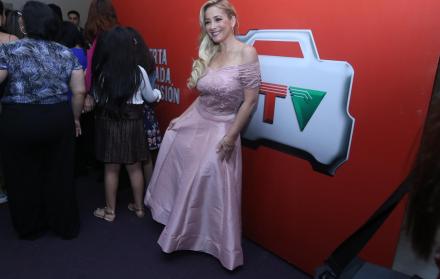 Marián Sabaté durante la gala de los premios ITV, que tuvo lugar en el teatro Centro de Arte.