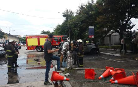 Un incendio se registró la tarde del martes en la Universidad de Guayaquil. Miembros del Cuerpo de Bomberos y de la Policía atendieron la emergencia.
