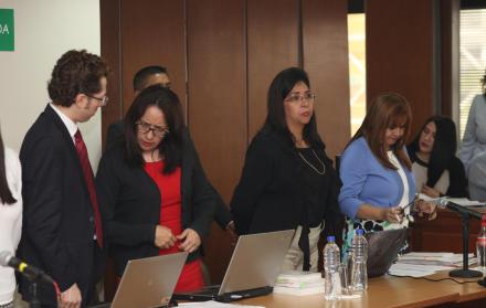 Diligencia. La fiscal (e) Ruth Palacios pidió al juez Iván Saquicela que autorice que la instrucción dure 90 días.