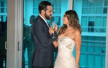 Solines durante su boda civil con Felipe Andrés Zúñiga.