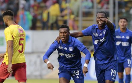 Fernando ‘Chiqui’ Guerrero celebra el segundo tanto del cuadro azul.
