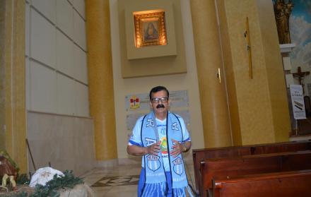Manuel Vásconez es devoto a la Virgen la Dolorosa a quien siempre le pide que ayude a su equipo.