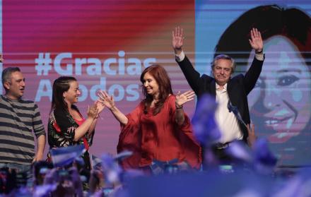 Alberto Fernández, presidente de Argentina, junto a Cristina Fernández, vicepresidenta electa.