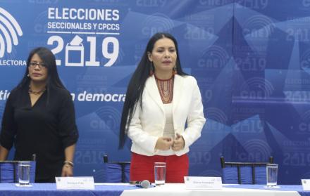 Diana Atamaint, presidenta del Consejo Nacional Electoral.