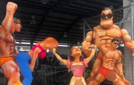 Los monigotes terminados que fueron decomisados.