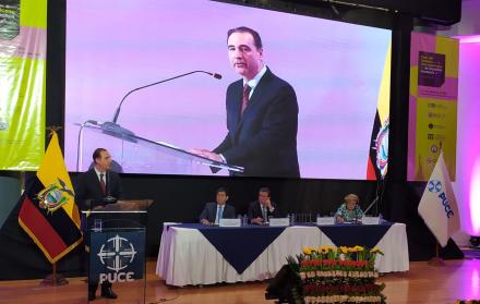 Eduardo Ferrer Mac-Gregor Poisot, presidente de la Corte Interamericana de Derechos Humanos, durante la inauguración de foro del Sistema Interamericano de Derechos Humanos.
