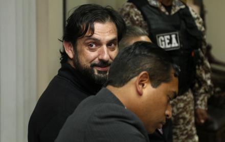 El estadounidense Paul Ceglia, quien afirmó ser dueño de la mitad de Facebook, asiste a una audiencia en Quito el 27 de febrero de 2019.