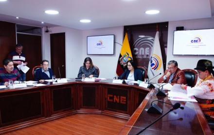 Sesión del Consejo Nacional Electoral para calificar la directiva del MPD.