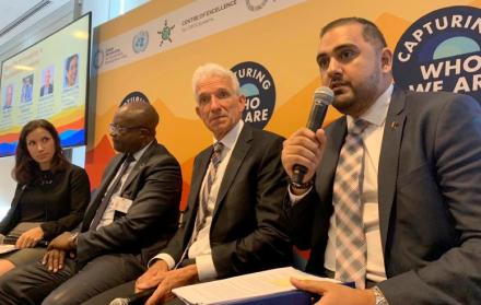 Taiano durante su alocución en el foro en Nueva York.