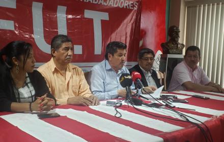 Mesias Tatamuez, presidente nacional del FUT, indicó en el marco del encuentro, que se realizará en Guayaquil, discutirán las propuestas de reformas presentadas por el Gobierno.