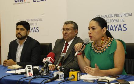 Declaración. La presidenta del CNE, Diana Atamaint, calificó de ‘exitoso’ el primer simulacro electoral. 