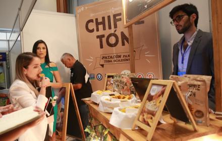 Exhibición. El stand que promueve la venta del snack Chifletón, en la Macrorrueda de Negocio 2019.