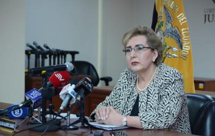 Paulina Aguirre, presidenta de la Corte Nacional, mencionó que el ente de justicia no se paralizará.