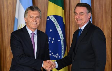 Mauricio Macri, presidente de Argentina, y Jair Bolsonaro, de Brasil, se reunieron en Brasilia.