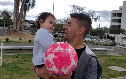 Miguel Escalada, en el 2019 actuó para el Deportivo Cuenca, su hija Rufina le cambio la vida.