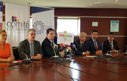 Rueda de prensa del Comité Empresarial Ecuatoriano.