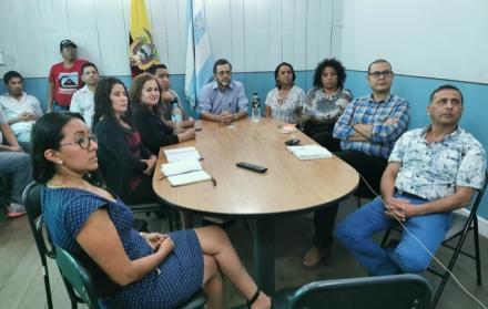 Funcionarios del Instituto en Guayaquil, durante la posesión de Ugalde.