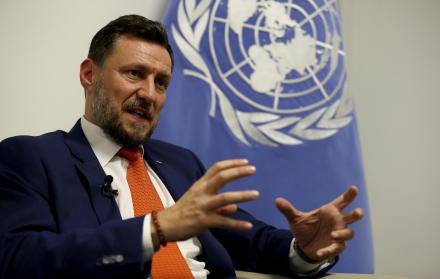 Arnaud Peral, mediador del diálogo entre dirigentes indígenas y el Gobierno Nacional, durante su primera entrevista tras las protestas.