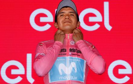 Carapaz también ha logrado romper el récord que mantenía el colombiano Nairo Quintana, en vestir 7 veces la maglia rosa.