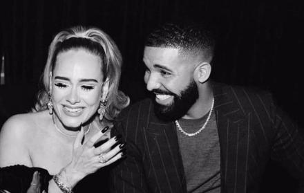 Adele reapareció en la fiesta de cumpleaños de su amigo Drake.