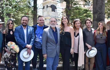 En 2018 el cineasta Francis Ford Coppola (centro) fue el invitado estelar del festival cinematográfico. El exprefecto Paúl Carrasco (3º desde la izq.) dijo que se invirtieron $ 1,3 millones.