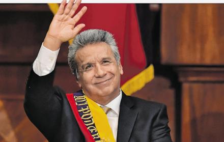 Posesión. Moreno asumió la Presidencia luego de ganar las elecciones en segunda vuelta.