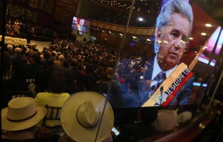 Anuncio. El presidente Lenín Moreno adelantó ayer en su primer informe anual a la nación que se presentará un proyecto de ley de extinción del dominio.