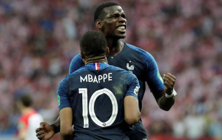 Paul Pogba celebra su gol ante Croacia