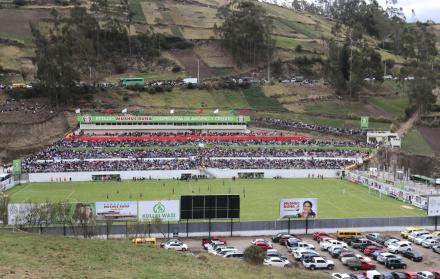Inauguración del estadio Mushuc Runa con el partido ante Orense, el pasado 17 de noviembre de 2018.