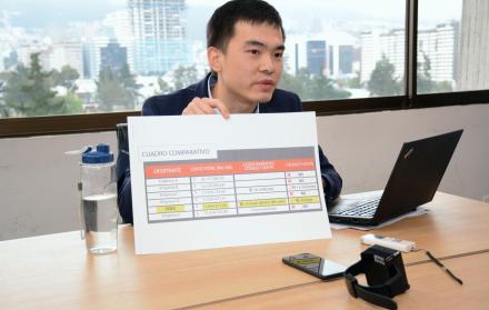 Defensa. Li San, gerente comercial de Ceiec defendió ayer la validez y eficacia de los dispositivos electrónicos.