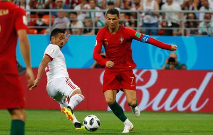 Cristiano Ronaldo durante el partido ante Irán.