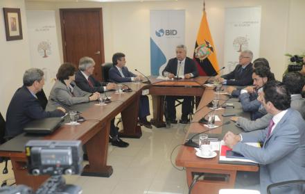 Cita. Luis Alberto Moreno, presidente del BID, se reunió en Guayaquil con el presidente Lenín Moreno y otras autoridades del Gobierno ecuatoriano.