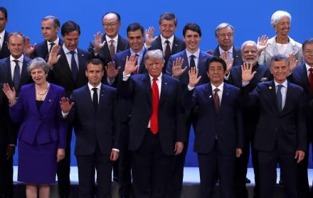 Líderes del G20 llegan al recinto de Buenos Aires que acogerá la cumbre.