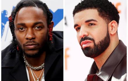 El rapero estadounidense Kendrick Lamar (izquierda), como máximo responsable de la banda sonora de Black Panther, competirá con Drake (derecha) y su disco Scorpion.