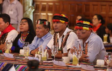 El presidente Lenín Moreno recibió a una comisión en representación de todas las nacionalidades el pasado 4 de julio de 2017.