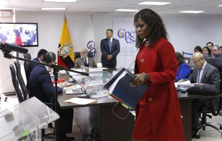 Descargo. La jueza Marien Segura acudió la semana pasada a la audiencia dentro del proceso de evaluación.