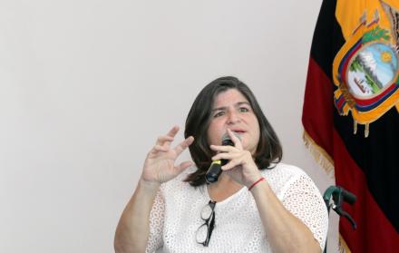 La nueva ministra de Finanzas, María Elsa Viteri.